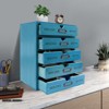 YIYIBYUS 5-Tier Drawer Cabinet, Desk Organizer Box, Blue - 3 of 4