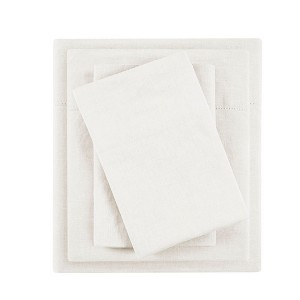 Gracie Mills Arden 4-Piece Breathable Linen Blend Sheet Set - 1 of 4