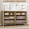 Rattan 3 Dresser for Bedroom, 29" Tall Dresser, Boho Tall Drawer Dresser with Storage, Wooden Closet Dressers Chest of Drawers Freestanding, Natural - 4 of 4