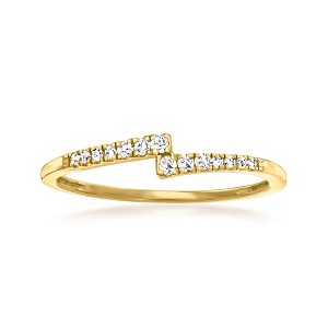 Ross-Simons 0.10 ct. t.w. Diamond Linear Ring in 10kt Yellow Gold - 1 of 4