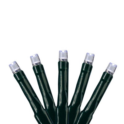 J. Hofert Co 200 Pure White Cluster LED Wide Angle Christmas Lights - 20.5 ft Green Wire