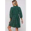 PinkBlush Green Corduroy Button Down Collared Maternity Dress - 4 of 4