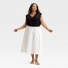 Women's Modern Gauze V-Neck Blouse - A New Day™ - 3 of 3