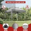 10x10 Pop Up Camping Tent,  Pop Up Canopy Tent, Tarp Beach Tent w/ 4 Sandbags, Waterproof Sun Shelter Gazebo for Party, Camping, Commercial Events - 2 of 4