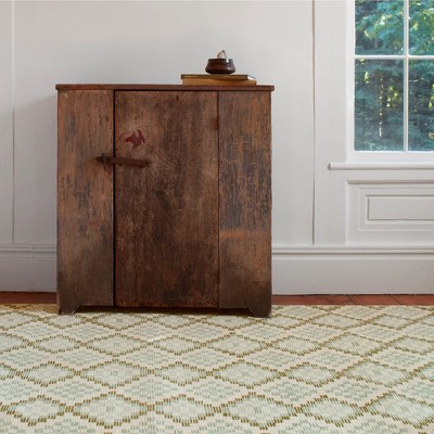 Diamond Cove Green and Beige Hand Tufted Wool Rug, 5' x 8'