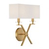 Savoy House Arondale 2 - Light Wall Light in  Warm Brass - 3 of 4