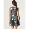 INSPIRE CHIC Women's Christmas Metallic Sleeveless High Waist Party Holographic Dress - 4 of 4