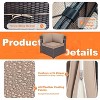 ALAULM 13 Pieces Patio Furniture Set, Rattan Wicker Outdoor Conversation Sets, Furniture Sofa Set w/43in Propane Fire Pit Table - 4 of 4