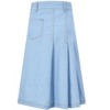 Girls A-Line Denim Midi Skirt Casual Pleated Buttons Over-Knee Skirts with Pocket 3-12Y - 2 of 4