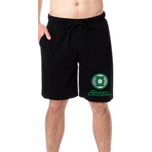 DC Comics Mens' Green Lantern Logo Character Symbol Sleep Pajama Shorts Black - 1 of 3