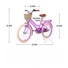 DSVIMOY 20 inch Girls Bike with Basket for 7-10 Years Old Kids, No Training Wheels Included, Purple, 55.51"*21.26"*32.48" - 3 of 4