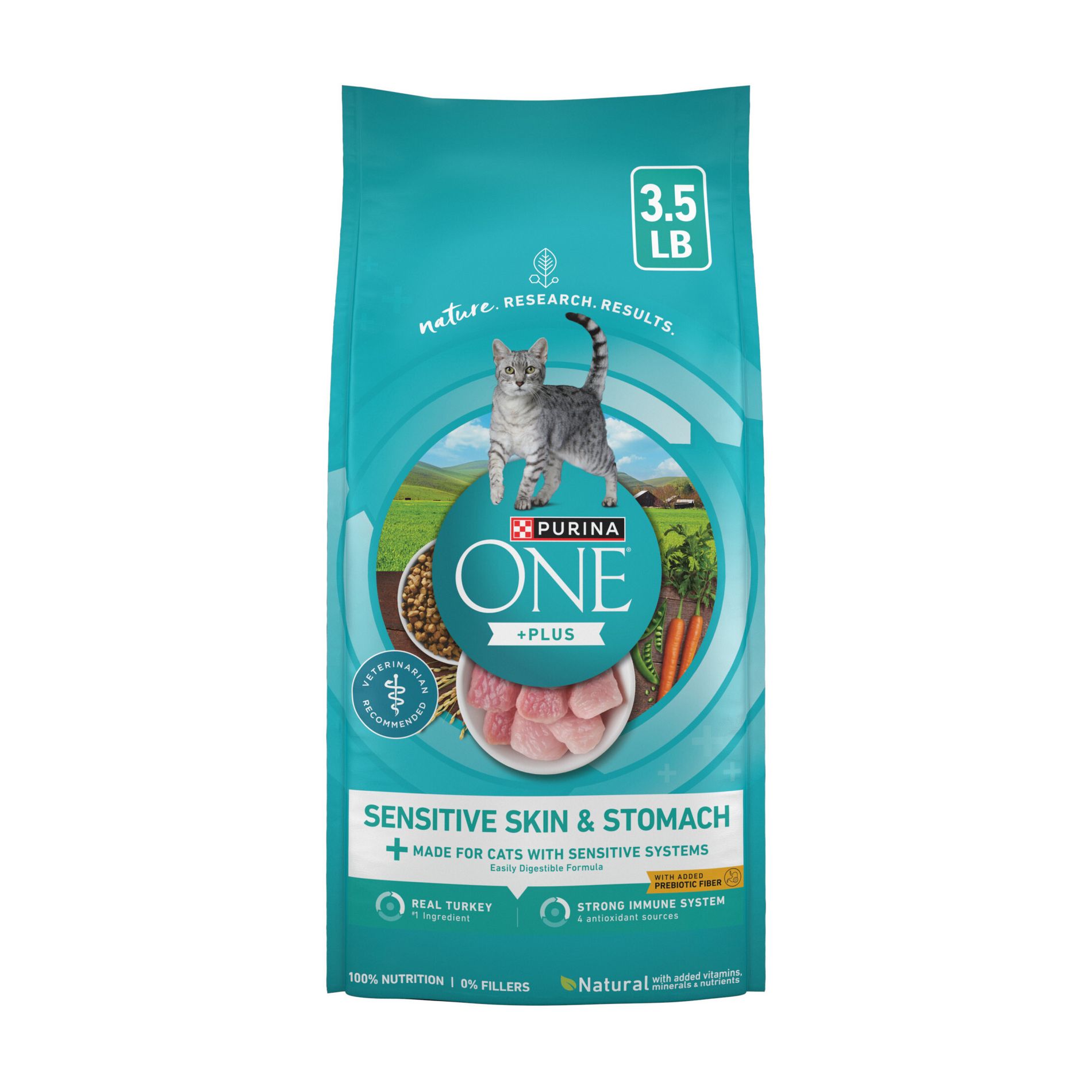 Purina ONE Sensitive Skin & Stomach Natural Turkey Flavor Dry Cat Food