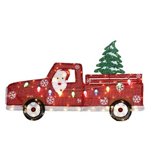 Karl Home 2D Lighted Santa Driving Christmas Yard Decorations - 1 of 4