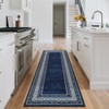 Area Rug - Modern Geometric Low Pile Non Slip Washable Rug for Bedroom/Dining Room, Non-Shedding Stain Resistant Bordered Neutral Foldable Carpet - 2 of 4