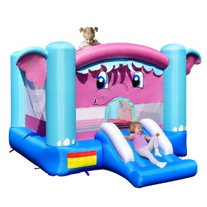 Costway Inflatable Bounce House 3-in-1 Elephant Theme Inflatable Castle without Blower - 1 of 4