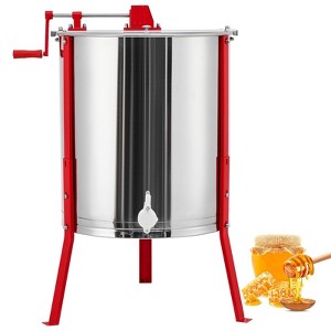 Garvee 4 Frames Manual Honey Extractor, Food Grade Stainless Steel Manual Beekeeping Extraction, Honeycomb Drum Spinner , for Apiarys, Beekeepers - 1 of 4