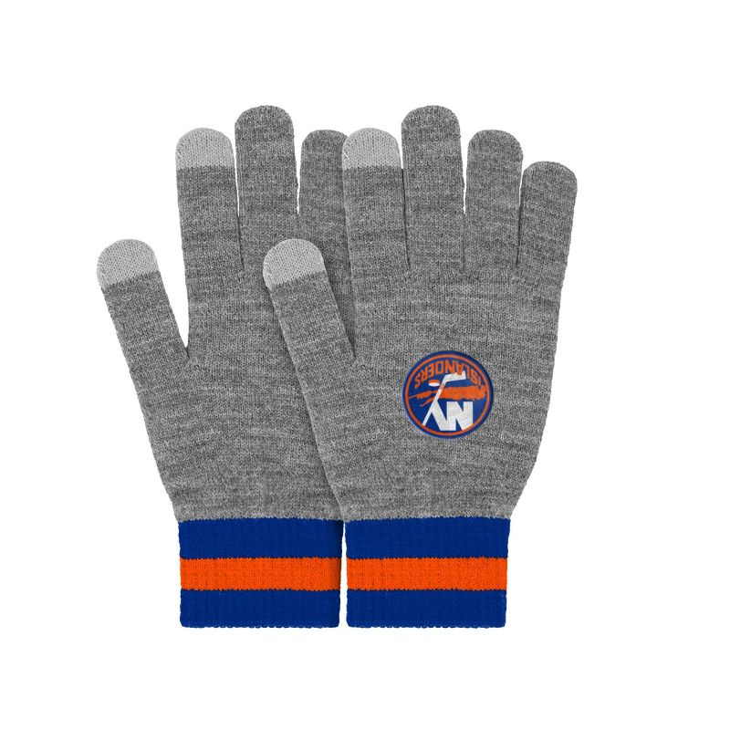 NHL New York Islanders Gray Big Logo Glove, 3 of 5