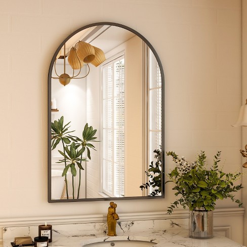 Beautypeak Arched Top Bathroom Vanity Mirrors Metal Framed Wall Mirrors ...