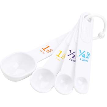 Farberware Professional Measuring Cups Set Measuring Spoons Set, Nesting  Measure Cups and Spoons with Measurment Markings on Each Peice Plastic  Light