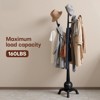 Bekrvio Freestanding Rubberwood Coat Rack,Tree-Branch Design with 8 Hooks,Heavy-Duty Standing Clothes Hanger for Entryway Hallway Bedroom - Load 160lb - 3 of 4