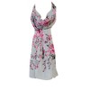 Wrapables Lightweight Floral Spring Chiffon Scarf, Floral Gray - image 3 of 4