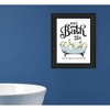 HomeRoots Hot Bath Black Framed Print Bathroom Wall Art - 2 of 3