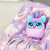 Furby Starry Rainbows Silk Touch Throw Blanket, 50x60 inches and 11 inch Plush Set - 2 of 4