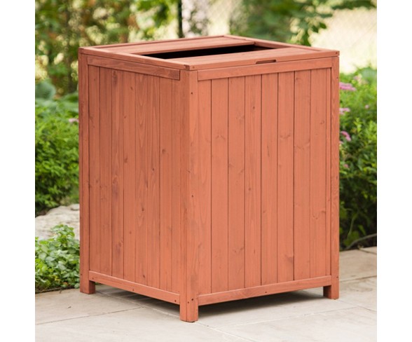 Patio Trash Receptacle - Brown - Leisure Season