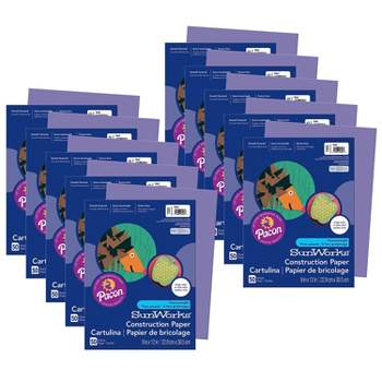 Pacon SunWorks 9" x 12" Construction Paper Violet 50 Sheets/Pack 10 Packs (PAC7203-10)