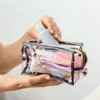 Unique Bargains PVC Zipper Handle Portable Travel Storage Makeup Bag 4 Pcs - 4 of 4
