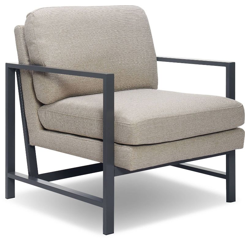 Russell Gray Metal Frame Accent Chair - Finch, 2 of 13