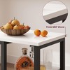 Bar Table with 2 stools, Counter Height Table with 3 Storage Shelves, 3 Piece Dining Table Set for Small Space, Apartment, Kitchen, White&Black - 4 of 4