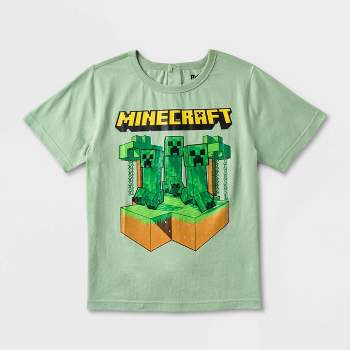 Boys' Minecraft Adaptive Short Sleeve Graphic T-Shirt - Green