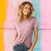 Dalix Be Kind Embroidered Cotton Relaxed Fit Short Sleeve Crewneck Tee Shirt Women - 2 of 4