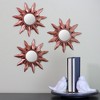 Northlight Set of 3 Mayan Sunburst Matte Copper Round Mini Mirrors 9.5" - 4 of 4