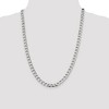 Black Bow Jewelry Men's 6.75mm Sterling Silver Flat Square Curb Chain Necklace - 3 of 4