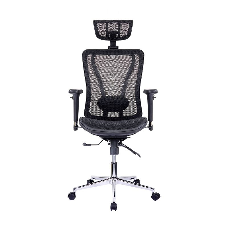 High Back Executive Mesh Office Chair Chrome/Black - Techni Mobili, 4 of 7