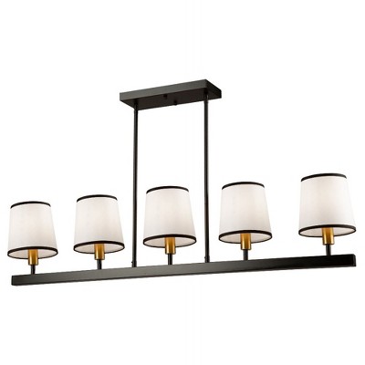 Artcraft Lighting Coco 5 - Light Island Pendant Light in  Gold/Black