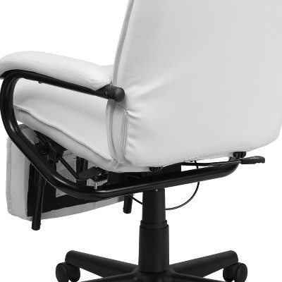 ErgoExec High-Back White LeatherSoft Adjustable Executive Chair