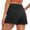 FIONECA Women's Shorts Hiking Athletic Shorts Yoga Lounge Active Workout Running Shorts Comfy Casual with Pockets - 3 of 4