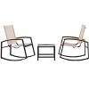 ODK 3-Piece Acacia Hardwood Rocking Patio Set ¨C Textilene Fiber Outdoor Furniture for Backyard,Garden,Balcony - 2 of 4