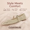 CUSHIONAIRE Weston Women’s Hand Woven Dressy Ballet Flats – Faux Leather Mary Jane with Adjustable Strap & Memory Foam - 4 of 4