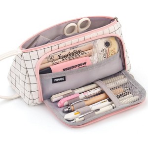 Paaaawaters Big Capacity Pencil Case Pouch Pen Case Simple Stationery Bag School College Office Organizer for Teens Girls Adults Student - 1 of 4