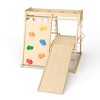 Garvee Playground Kids Climbing Toys, Wooden Climber Playset with Slide, Swing, Monkey Bars, Upright, Rope Ladder, Climb Net - 2 of 4