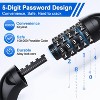 Bike Chain Lock, 5 Digit Combination Heavy Duty Anti Theft Bicycle Chain Lock,2.62/3.2/4.27/5/6Ft Long Security Resettable Bike Locks for Bike - 3 of 4
