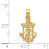 Black Bow Jewelry 14k Yellow, White or Rose Gold Small Mariner Crucifix Pendant, 11x22mm - 4 of 4