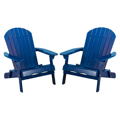 Hanlee Set Of 2 Folding Wood Adirondack Chair Christopher Knight