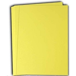Hamilco Colored Cardstock Scrapbook Paper 8.5" x 11" Fresh Lemon Color Card Stock Paper 50 Pack - 1 of 4