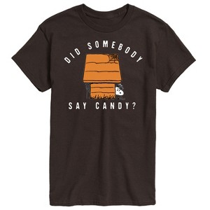 Men's - Peanuts - Somebody Say Candy Halloween Snoopy Short Sleeve Graphic T-Shirt - 1 of 4