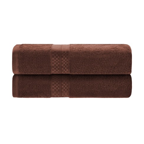 TARGET MODERN COGNAC RIBBED (2PC) THICK BATH TOWEL SET 30 X 54